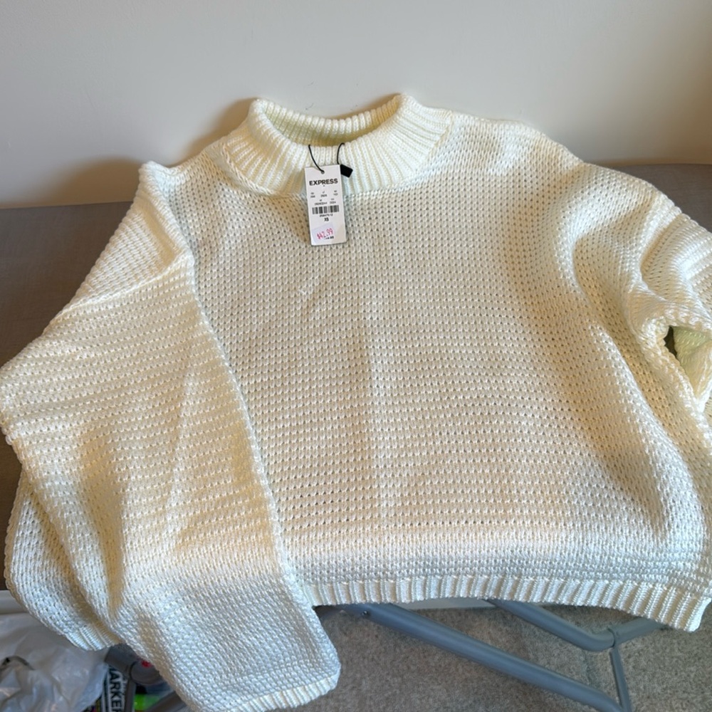 Cream colored express sweater, size XS, never worn